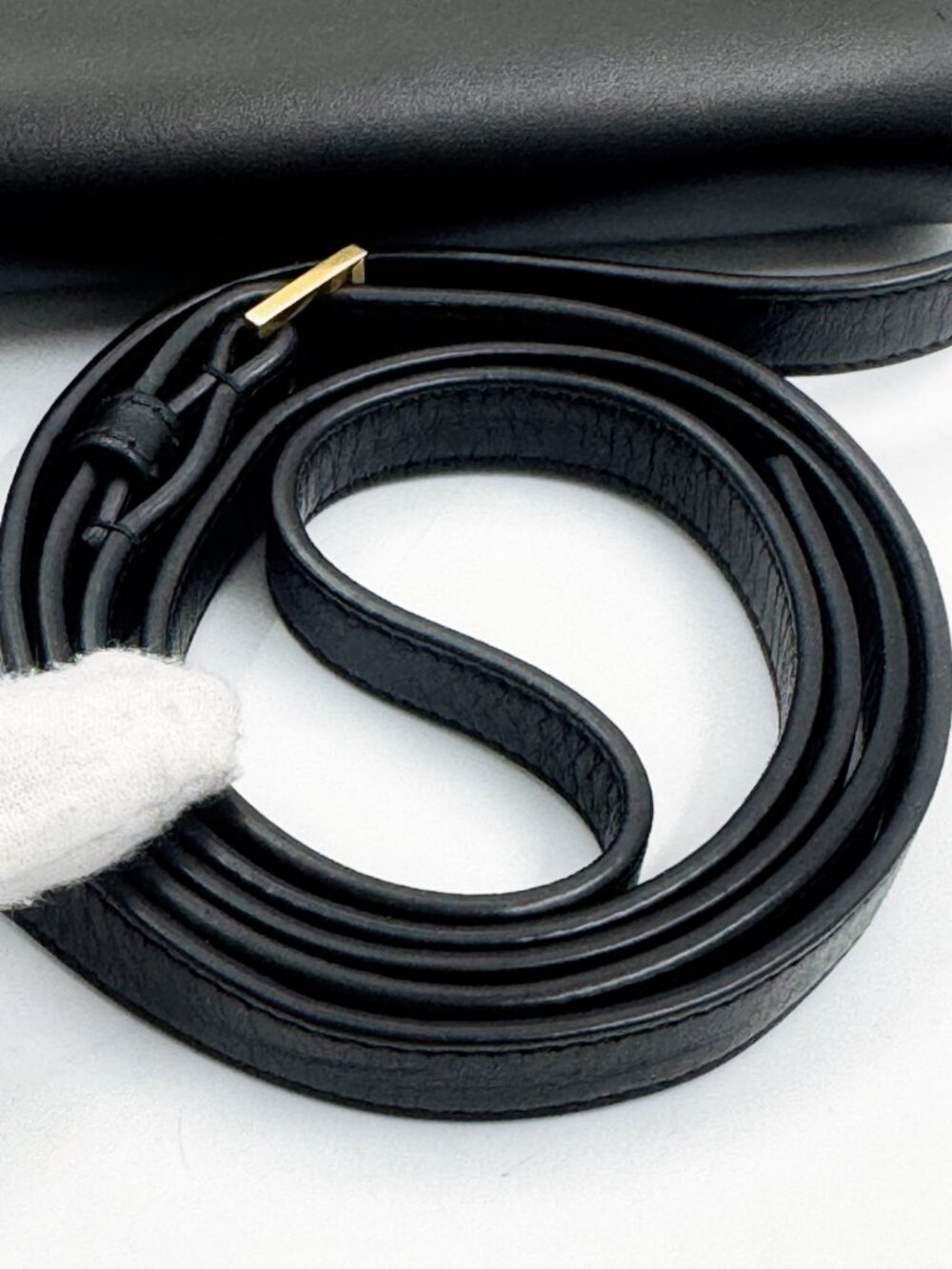 Saint Laurent YSL Black Leather Mini Flap Crossbody Shoulder Bag - Picture 11 of 12